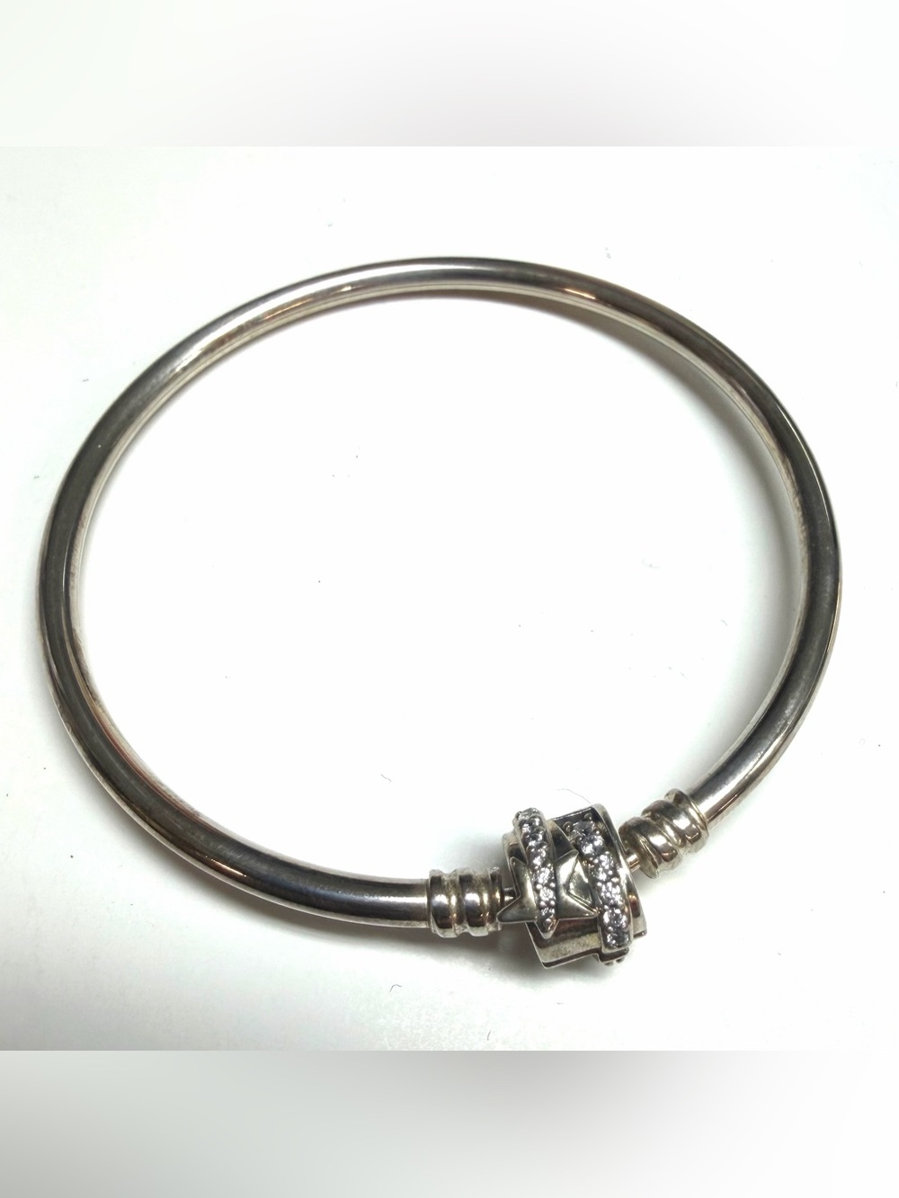 Pandora Ale Sterling Silver Zirconia Shooting Star Bangle Bracelet